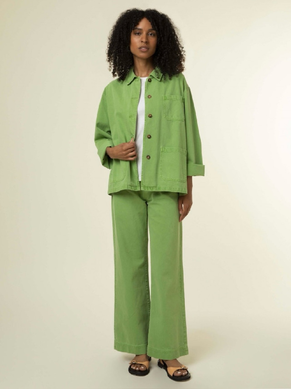 FRNCH Emma pants - olive, size small - Picture 4 of 4